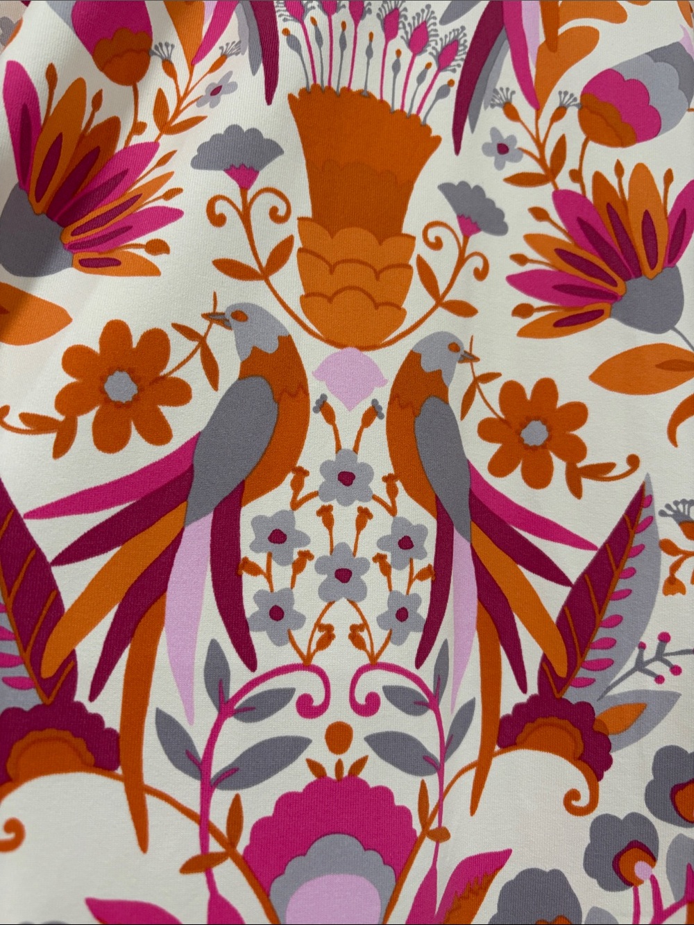 J. McLaughlin Catalina Exotic Bird Flower Print Dress, Size L - Picture 7 of 12